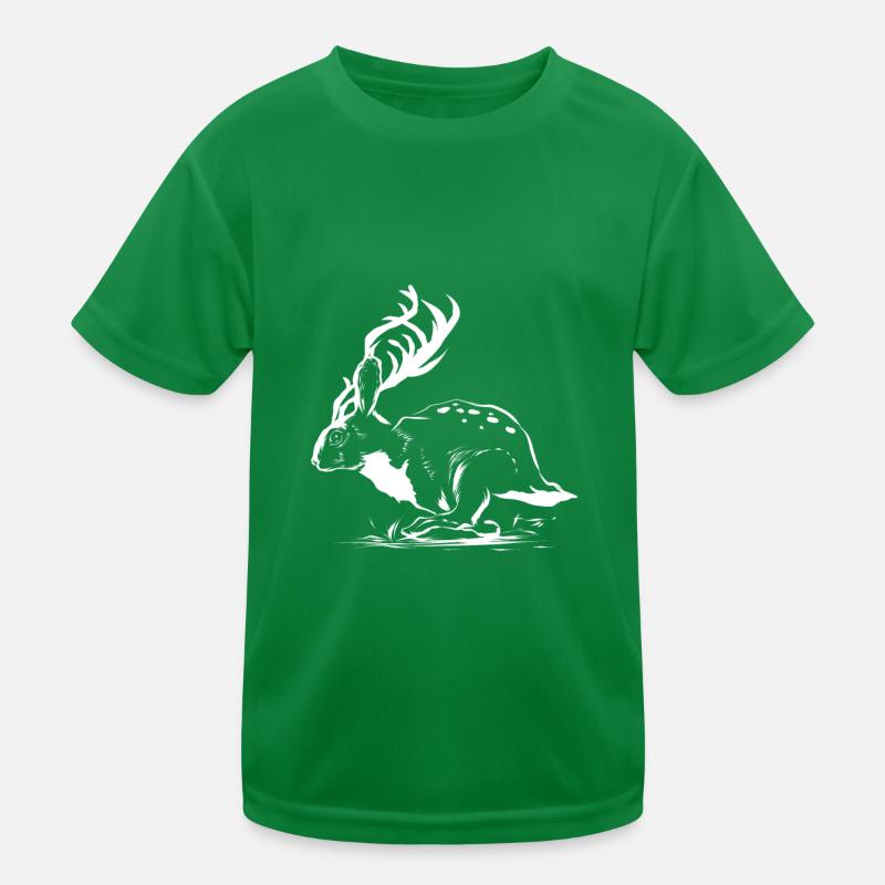 Jackalope Head Gift Kinder Funktions-T-Shirt