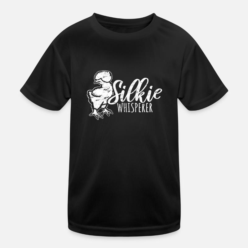 Silkie Whisperer Funny Silkie Chicken Fluffy Cuddl Kids Functional T-Shirt