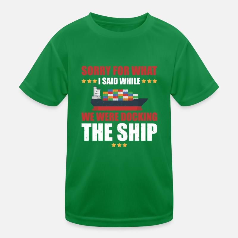 Container Ship Gift Kids Functional T-Shirt