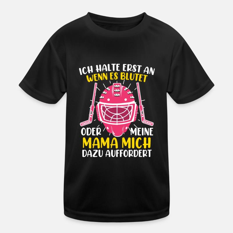 I only stop when it bleeds ice hockey Kids Functional T-Shirt
