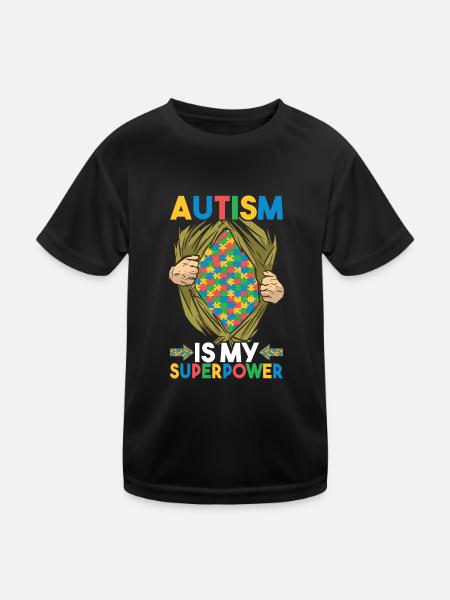 Autistic Autism Autistic - Kids Functional T-Shirt - black - Front