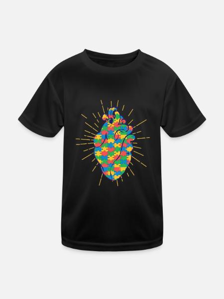 Autistic Autism Autistic - Kids Functional T-Shirt - black - Front