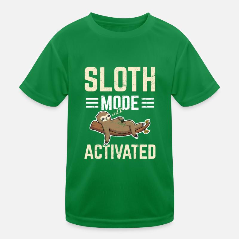 Sloth Mode Activated Funny Sloth Lovers Sleeping L Kinder Funktions-T-Shirt