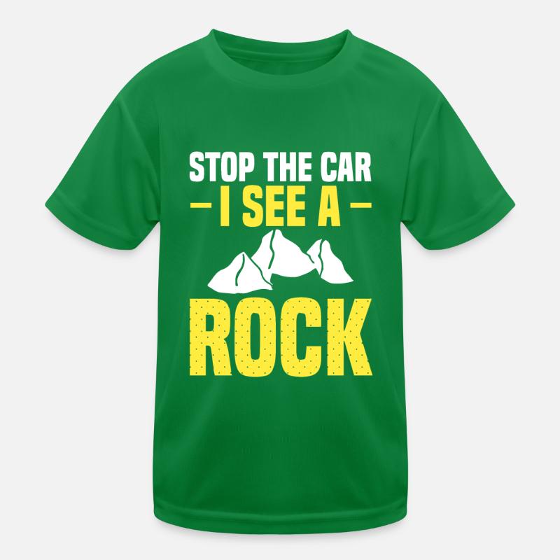 Stop the car there is a stone - funnier Kids Functional T-Shirt