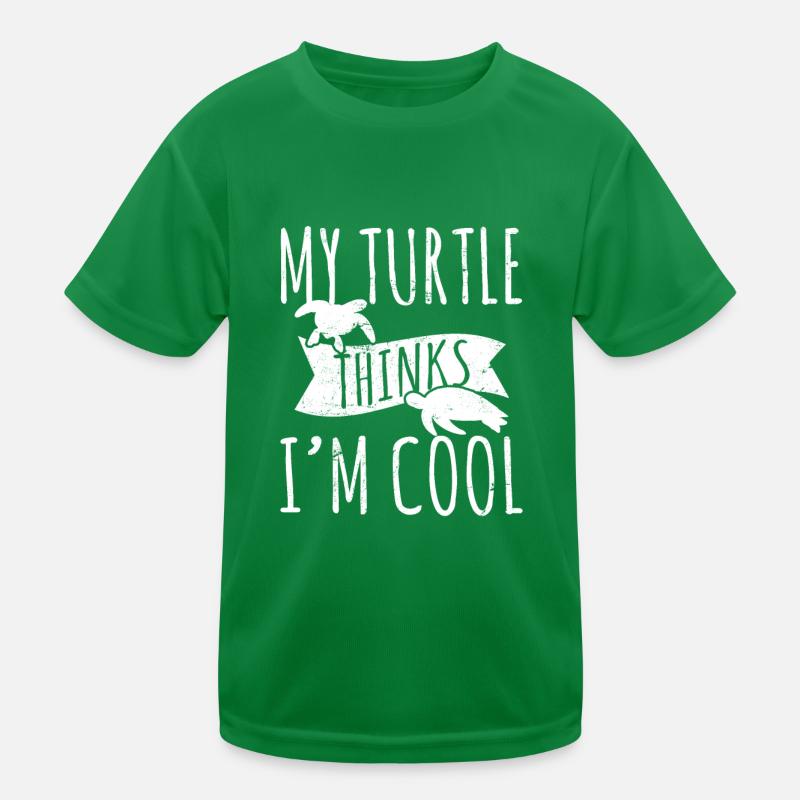 My Turtle Thinks I'm Cool Funny Sea Turtle Lover T Kinder Funktions-T-Shirt