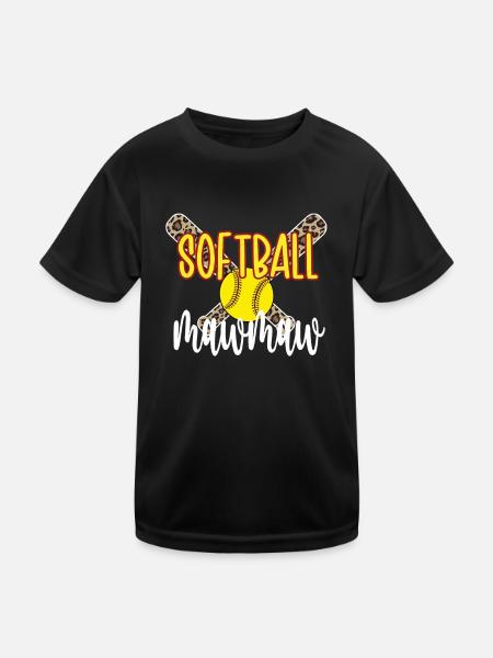 Mawmaw Oma Eines Softballspieler Softball Mawmaw - Kinder Funktions-T-Shirt - Schwarz - Vorne