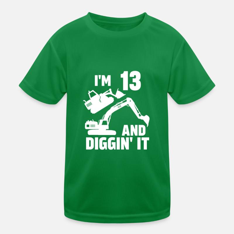 Ich bin 13 und Diggin' It Kinder Funktions-T-Shirt