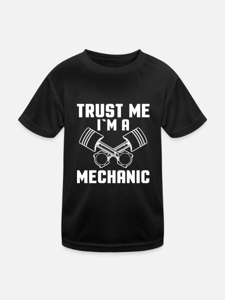 Croyez-moi, je suis mécanicien - T-shirt sport Enfant - noir - Devant