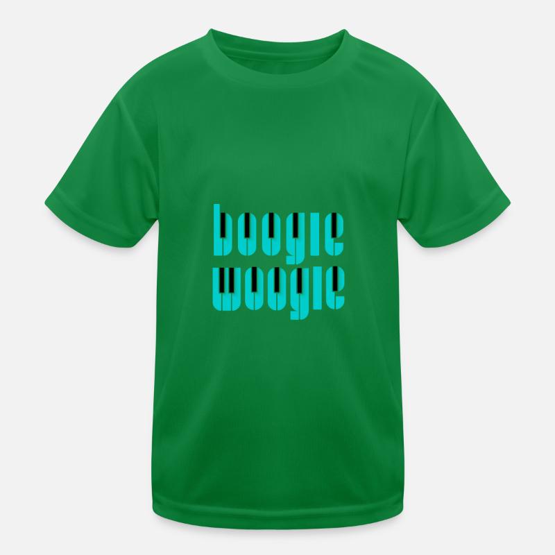 Boogie Woogie Piano keys design . Aqua . Kids Functional T-Shirt