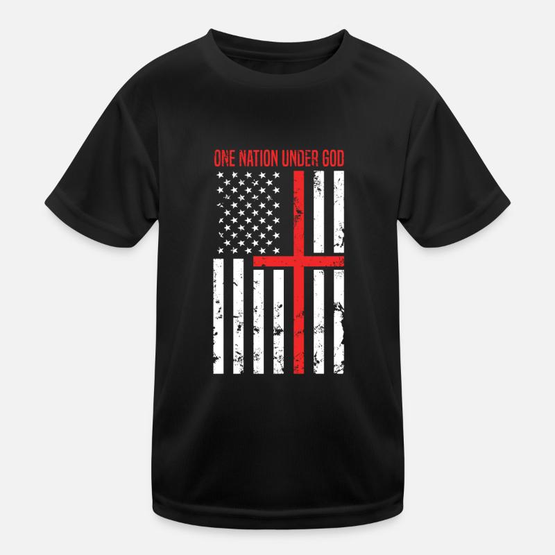 One Nation Under God Kinder Funktions-T-Shirt