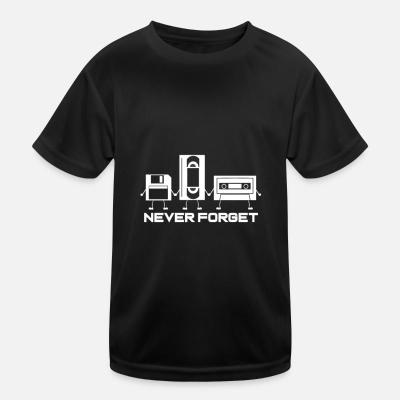 Never Forget Audio Cassette Tape Kinder Funktions-T-Shirt