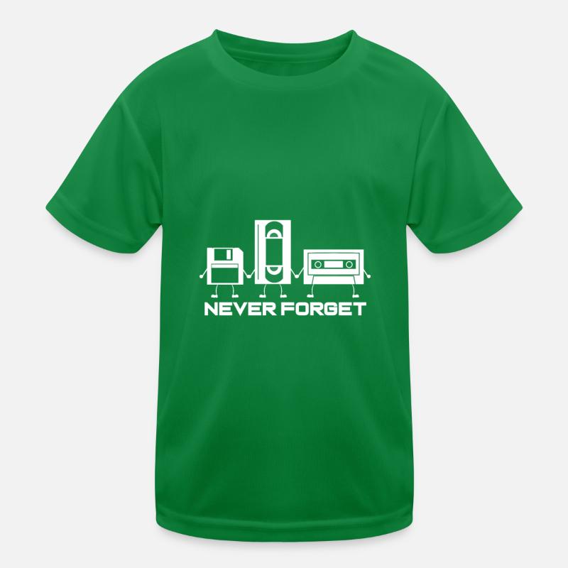 Never Forget Audio Cassette Tape Kinder Funktions-T-Shirt