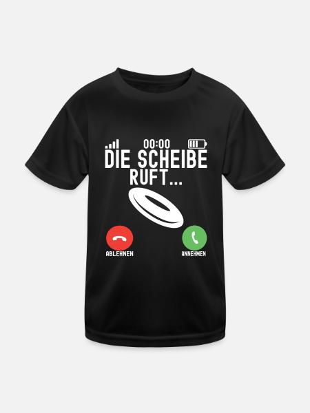 Disc Golf Disc Golfer - Kinder Funktions-T-Shirt - Schwarz - Vorne