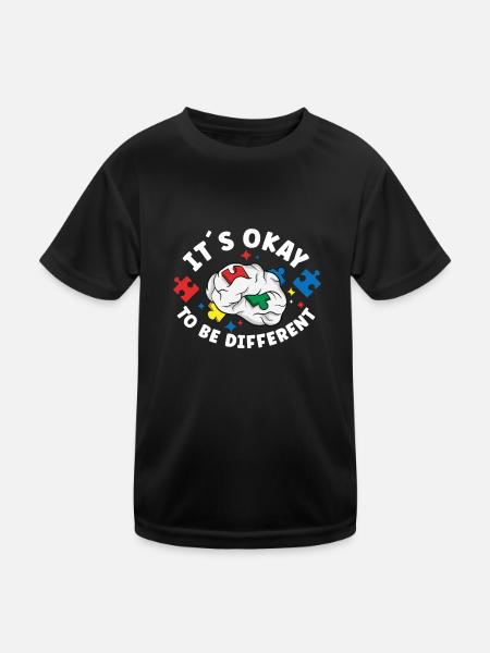 Autism Awareness Autism Disease Autistic Gift - Kinder Funktions-T-Shirt - Schwarz - Vorne