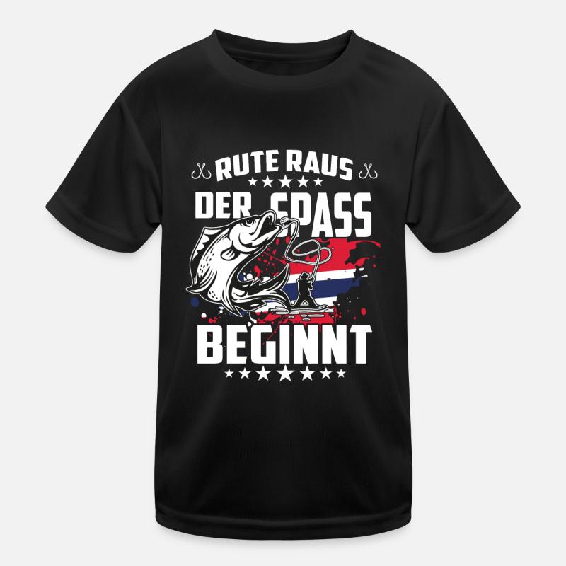 Rute raus der Spass beginnt Kinder Funktions-T-Shirt