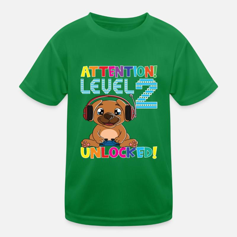 Attention Level 2 Unlocked Geburtstag Kinder Funktions-T-Shirt