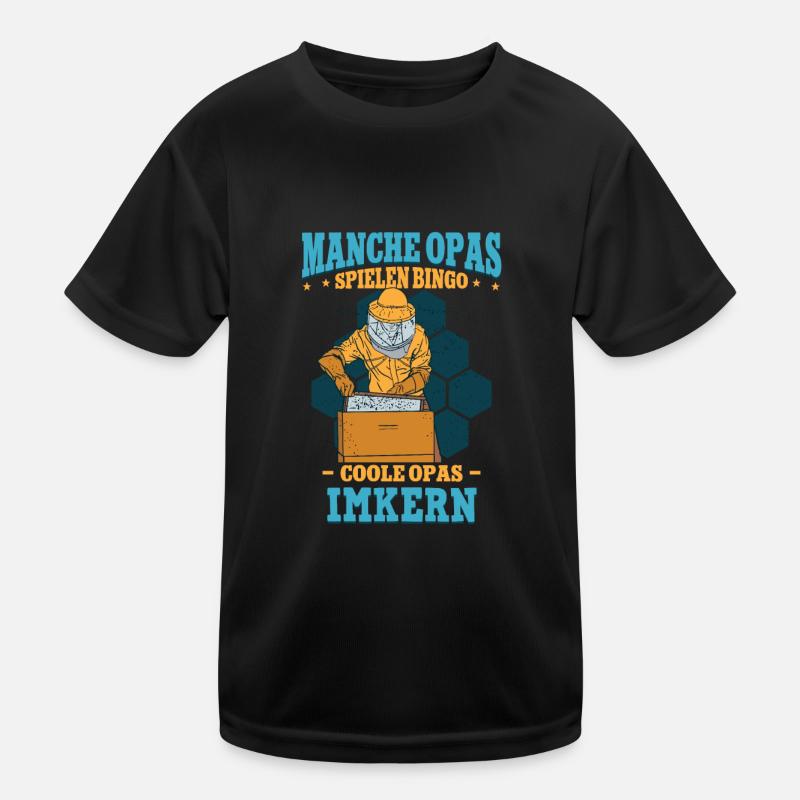 Rentner Opa Bienenzüchter Imker Kinder Funktions-T-Shirt