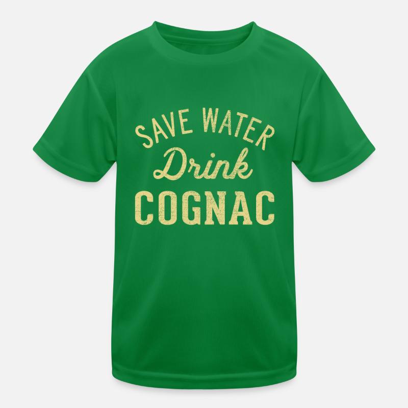 Sparen Sie Wasser, Trinken Sie Cognac Kinder Funktions-T-Shirt