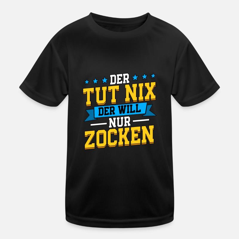Zocken Gaming Kinder Funktions-T-Shirt