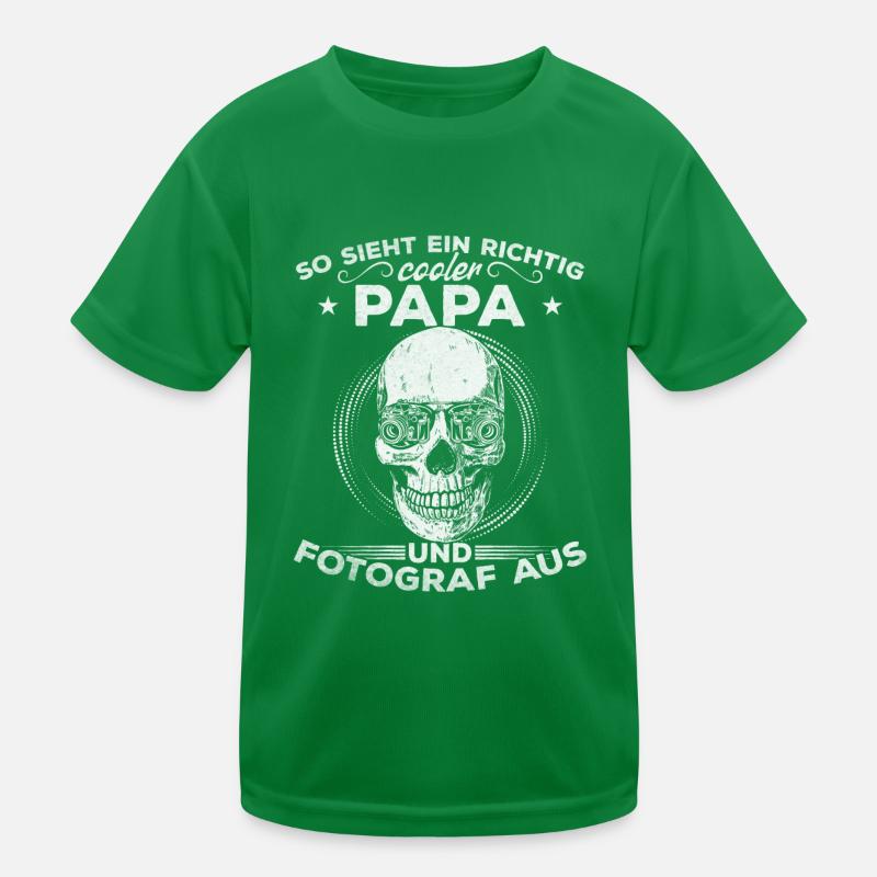 Fotograf Papa So sieht ein richtig cooler Papa und Kinder Funktions-T-Shirt