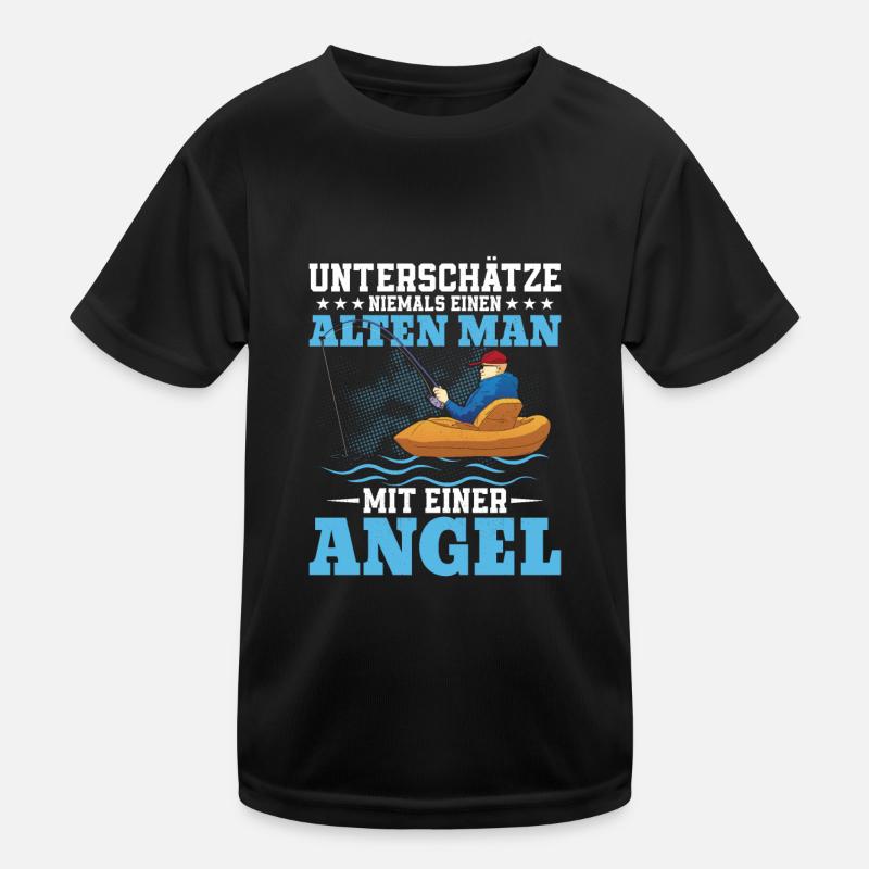 Unterschätze niemals einen alten Man mit einer Ang Kinder Funktions-T-Shirt