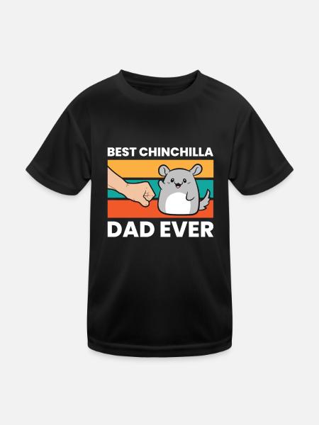 Best Chinchilla Dad Ever Funny Pet Chinchilla - Kids Functional T-Shirt - black - Front