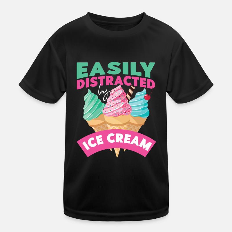 Ice Cream Cone Easily Distracted Kinder Funktions-T-Shirt
