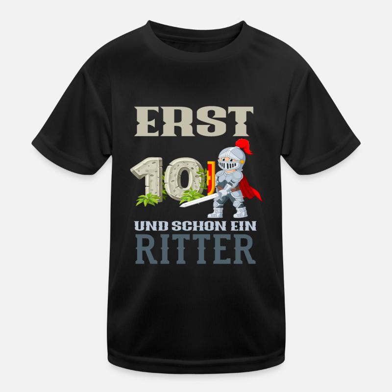 Ritter 10. Geburtstag Jungs Geschenk Kinder Funktions-T-Shirt