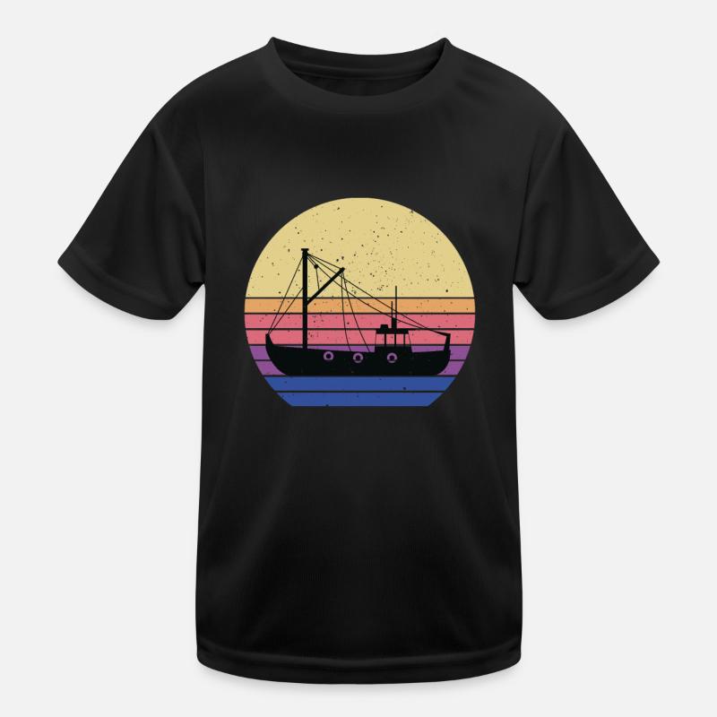 Cutter de pêche Retro Design T-shirt sport Enfant