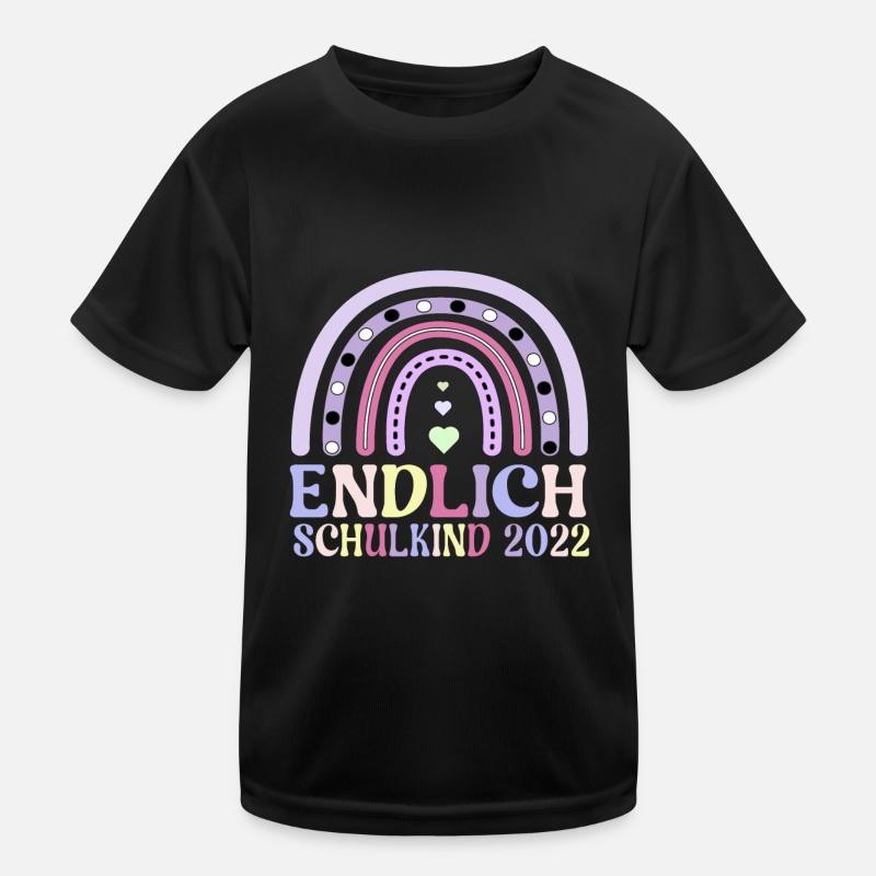 Schulkind 2022 Schulanfang Regenbogen Einschulung Kinder Funktions-T-Shirt