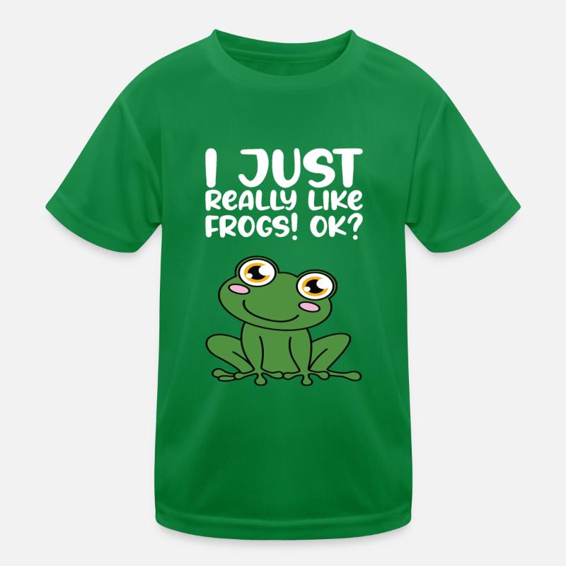 Ich Mag Frösche Einfach Sehr Kinder Funktions-T-Shirt