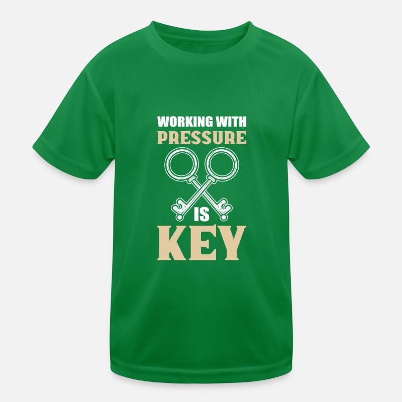 Travailler avec la pression est un serrurier à clé T-shirt sport Enfant
