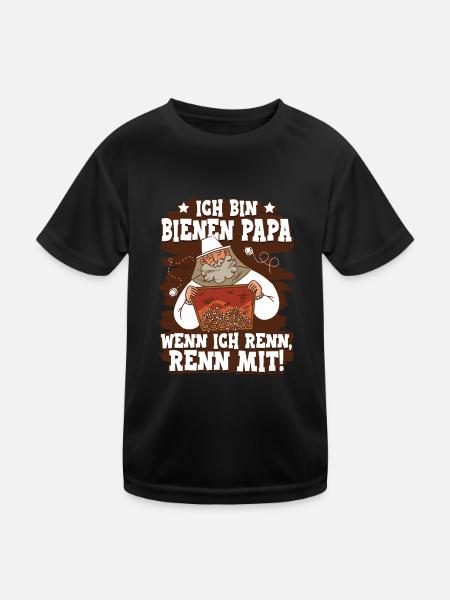 Bienen Papa Bienenzüchter Imker - Kinder Funktions-T-Shirt - Schwarz