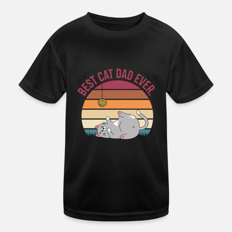Cats Dad Kids Functional T-Shirt