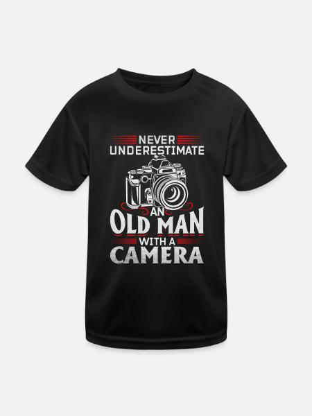 Never underestimate an old man with a - Kids Functional T-Shirt - black