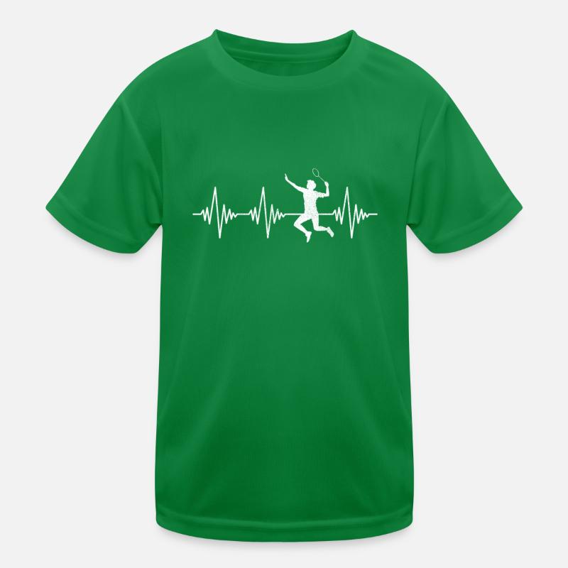 Badminton Herzschlag Kinder Funktions-T-Shirt