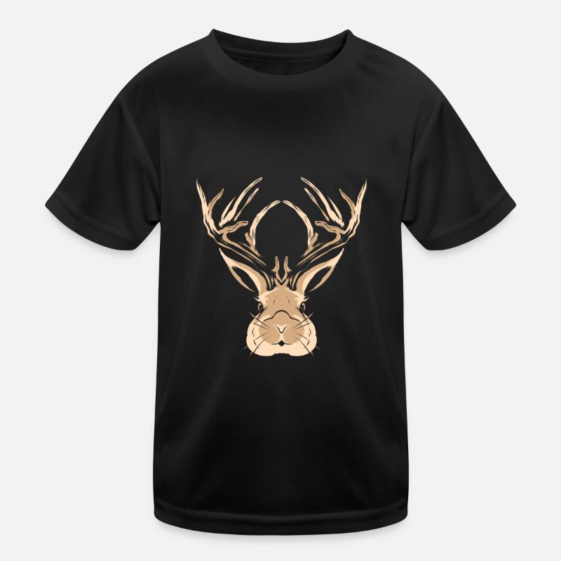 Jackalope Head Gift Kinder Funktions-T-Shirt