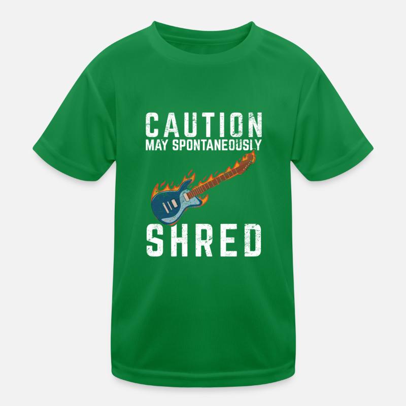 Caution May Spontaneously Shred Electric Guitar Pl Kids Functional T-Shirt