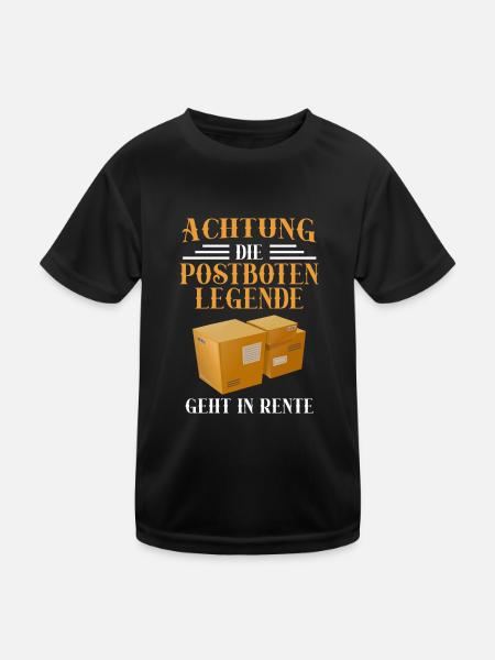 Postboten Legende geht in Rente - Kinder Funktions-T-Shirt - Schwarz - Vorne