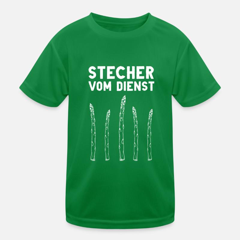Chefstecher Spargelstecher Spargelernte Bauer Kinder Funktions-T-Shirt