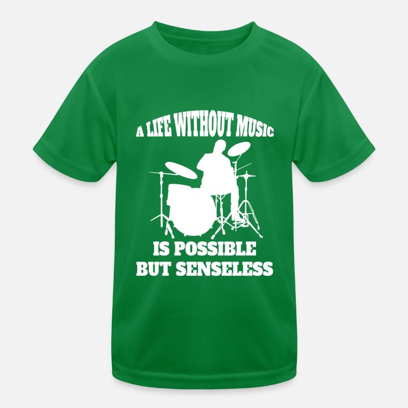 Drums funny saying drummer musician Kids Functional T-Shirt