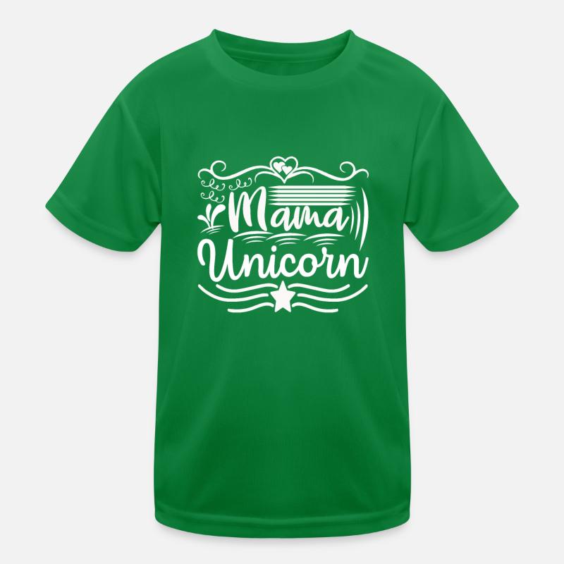Mama Einhorn Licorne T-shirt sport Enfant