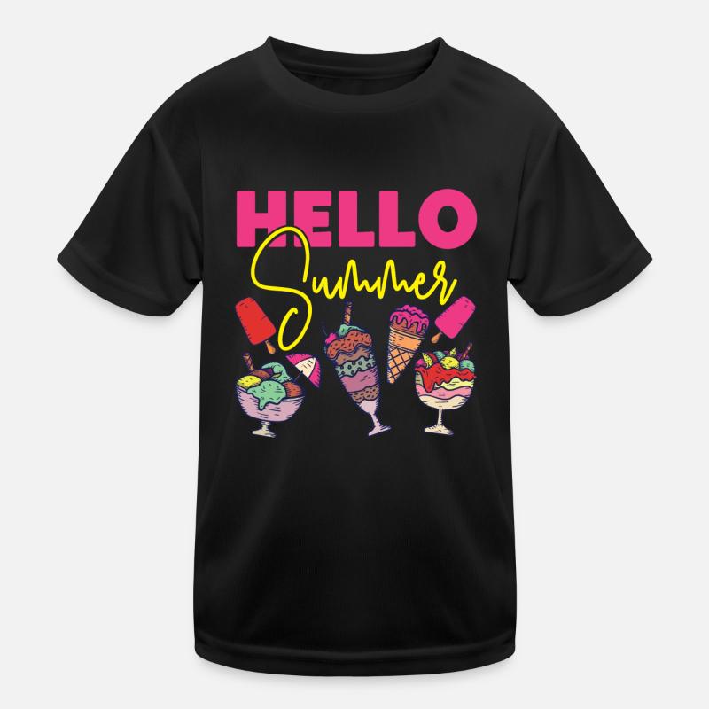 Ice Cream Cone Popsicle Hello Kids Functional T-Shirt