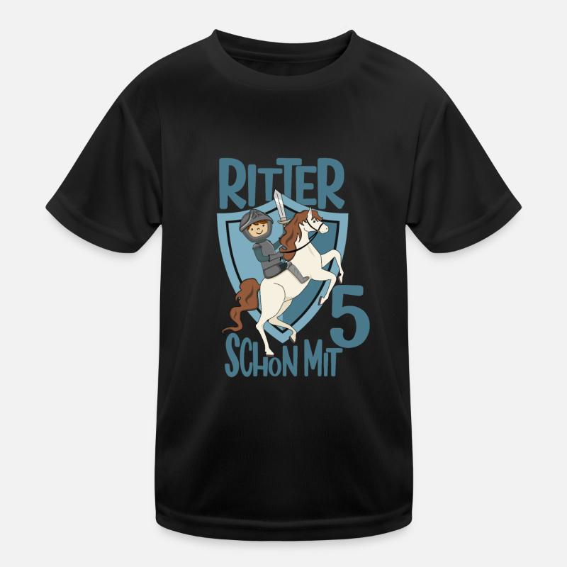 5. Geburtstag Junge Ritter Geburtstagsmotiv Idee Kinder Funktions-T-Shirt