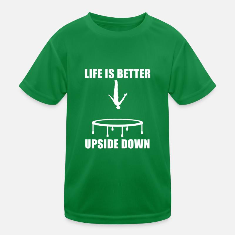 Jumping Trampoline Funny Saying Hobby Trampolinist Kids Functional T-Shirt