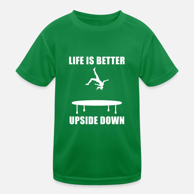 Trampolinist, ironisches Sprichwort, Springen Kinder Funktions-T-Shirt