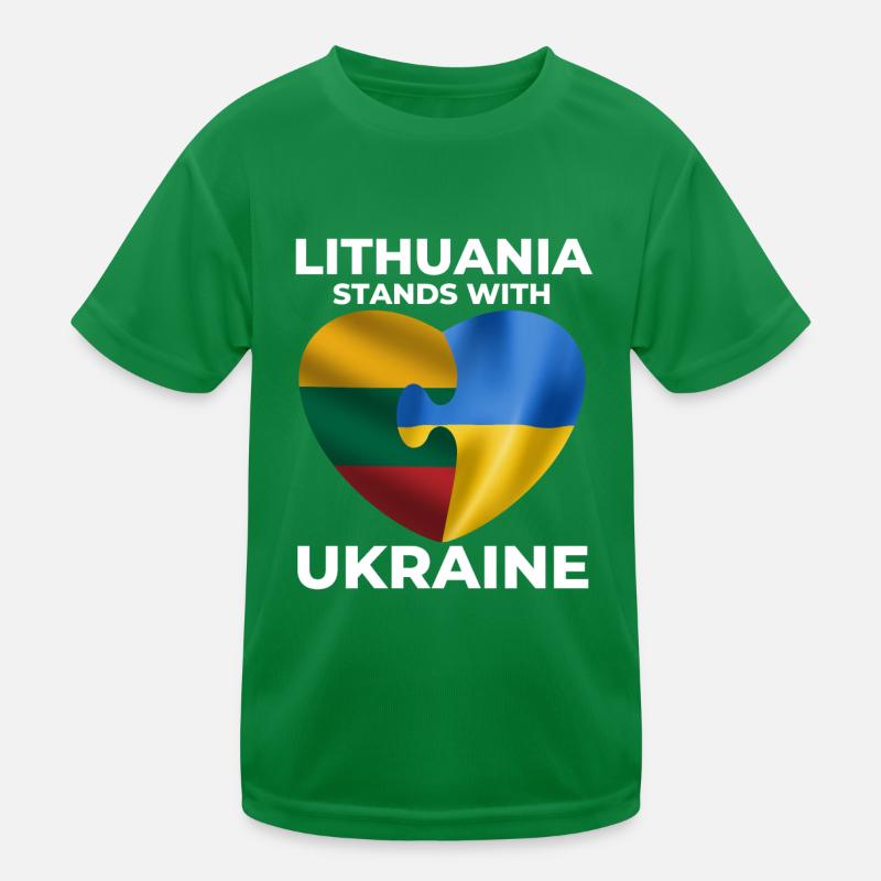 Lithuania supports Ukraine Kids Functional T-Shirt