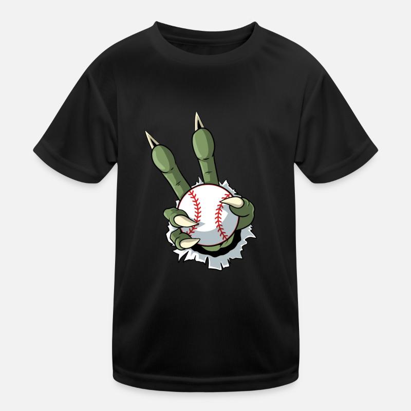 Monster claw with baseball Kids Functional T-Shirt