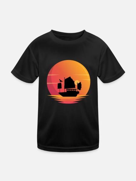 Chinese junk - Kids Functional T-Shirt - black - Front