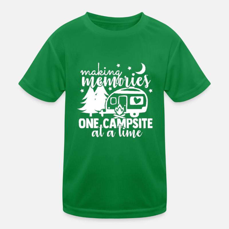 Camping Erinnerungen Wandershirt Kinder Funktions-T-Shirt